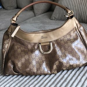 Authentic Gucci GG monogram crystal hobo bag